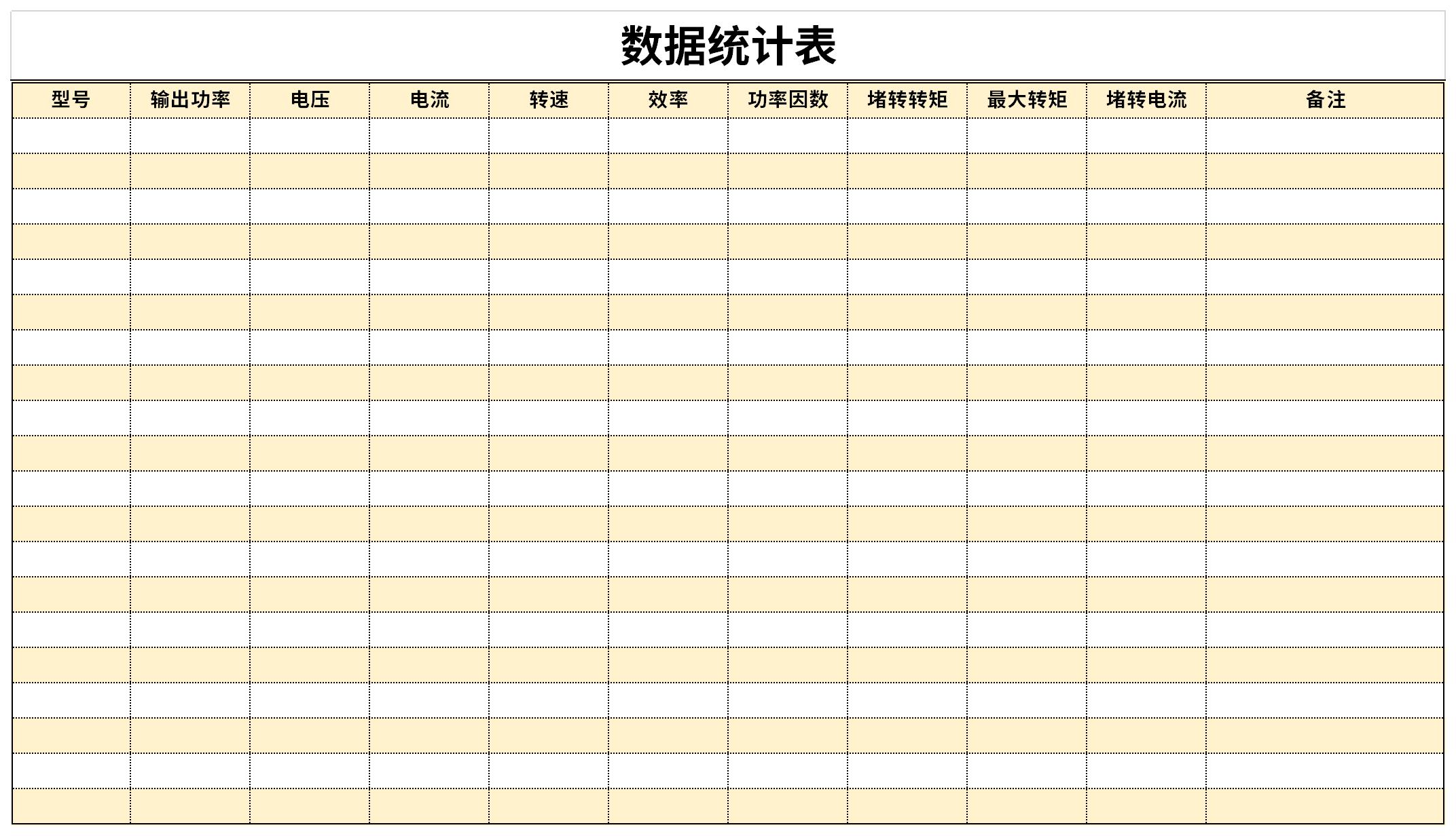 数据统计表截图