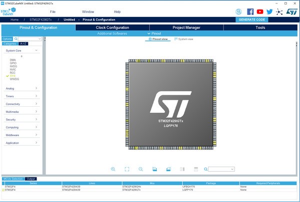 STM32CubeMX截图