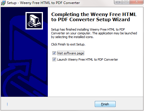 Weeny Free HTML to PDF Converter截图