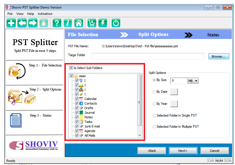 Shoviv PST Splitter截图