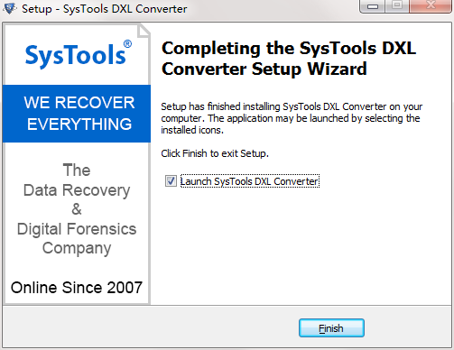 SysTools DXL to PST Converter截图