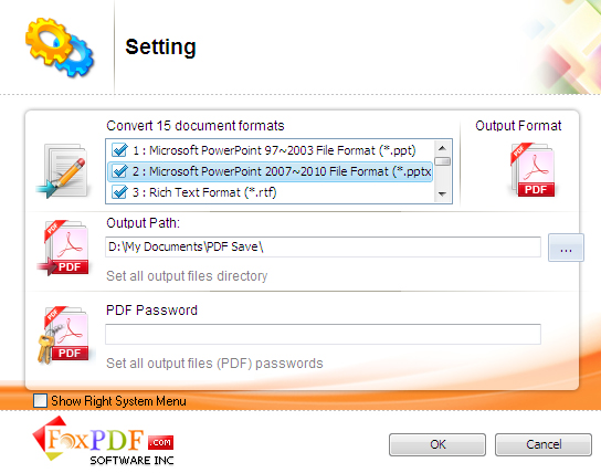 FoxPDF PowerPoint to PDF Converter截图