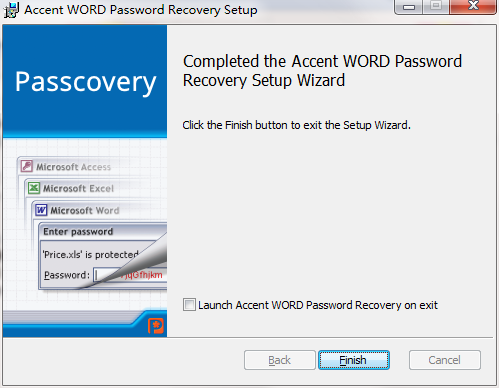 Accent WORD Password Recovery截图