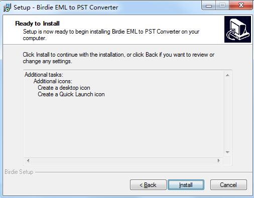 BIRDIE EML to PST Converter截图