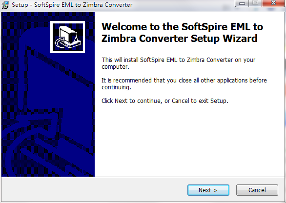 SoftSpire EML to Zimbra Converter截图