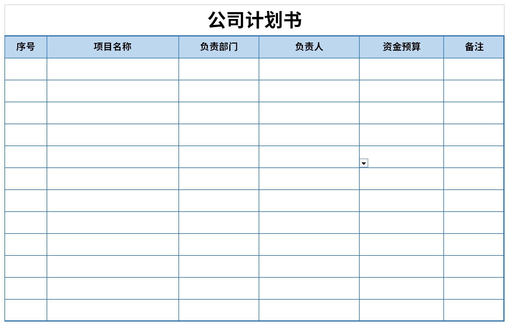 公司计划书截图