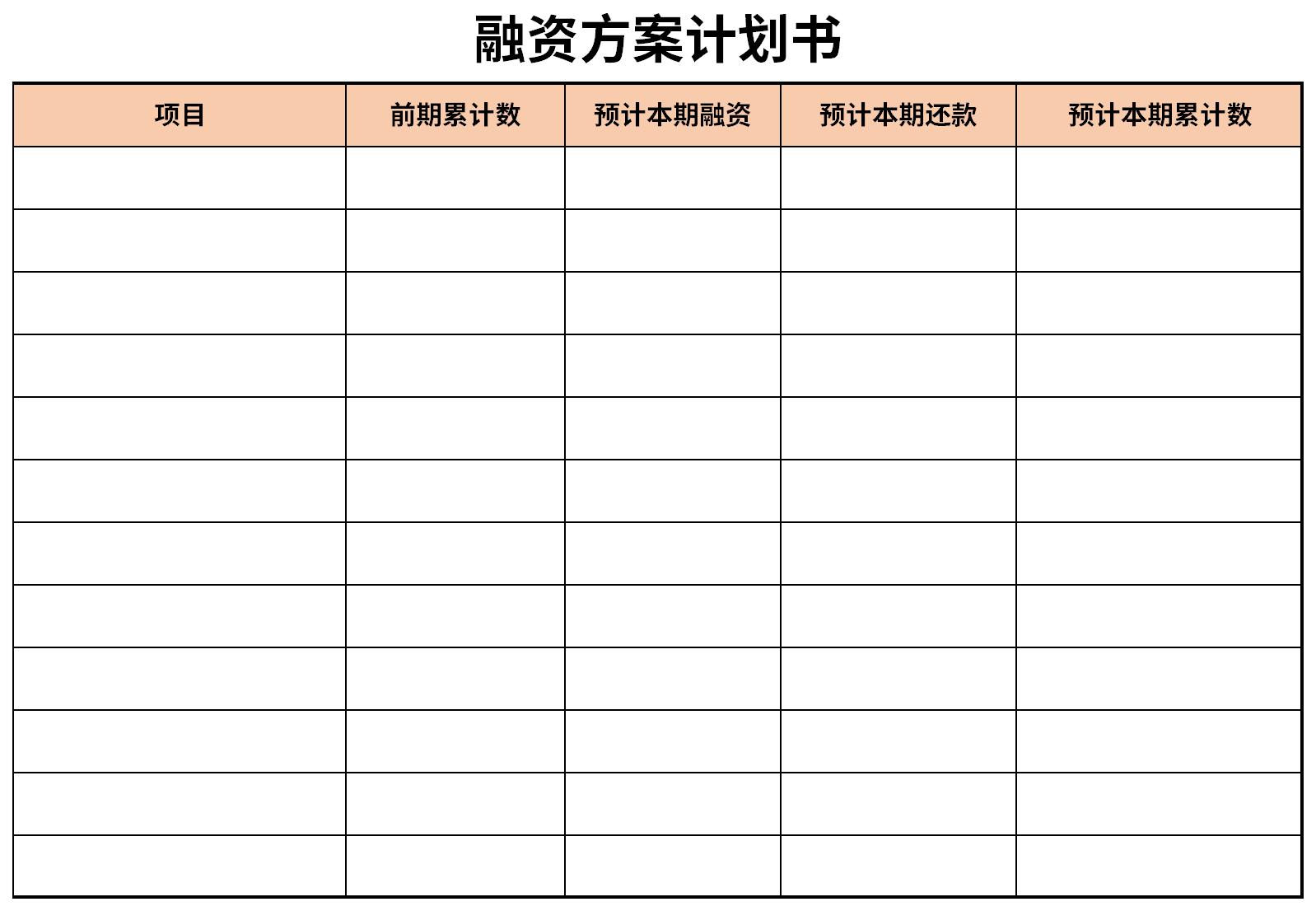 融资方案计划书截图