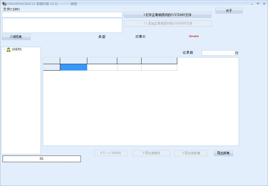 ORACLE数据恢复截图