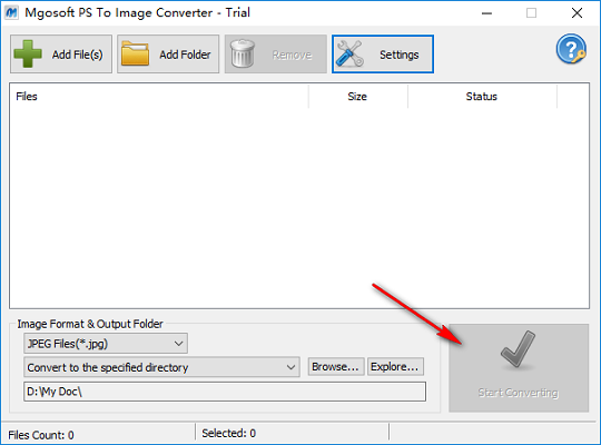 Mgosoft PS To Image Converter截图