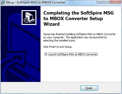 SoftSpire MSG to MBOX Converter截图