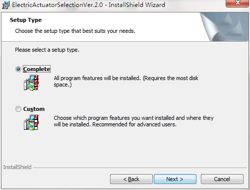 Electric Actuator Selection Software截图