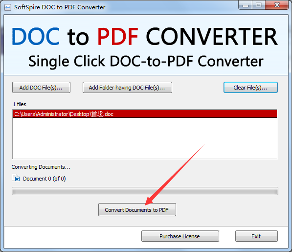 SoftSpire DOC to PDF Converter截图