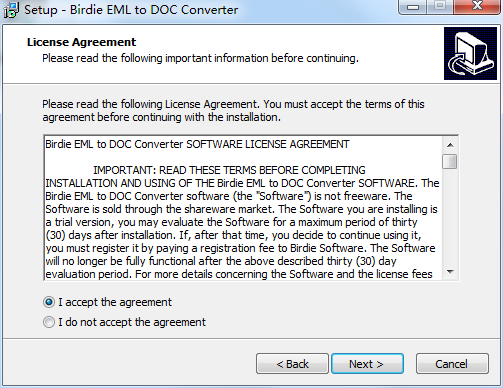 Birdie EML to DOC Converter截图