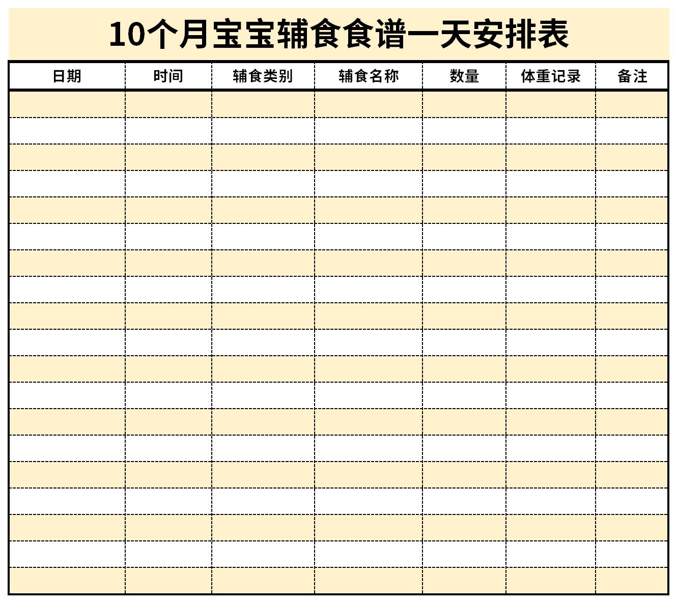 10个月宝宝辅食食谱一天安排表截图