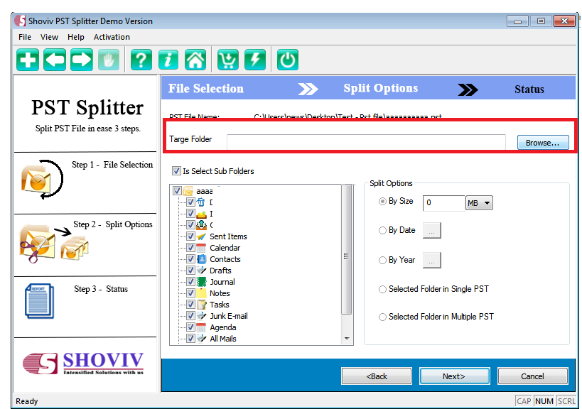 Shoviv PST Splitter截图