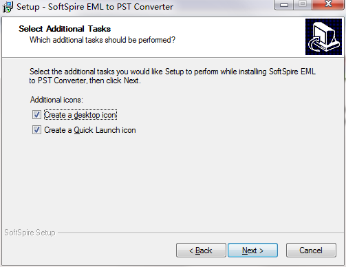 SoftSpire EML to PST Converter截图