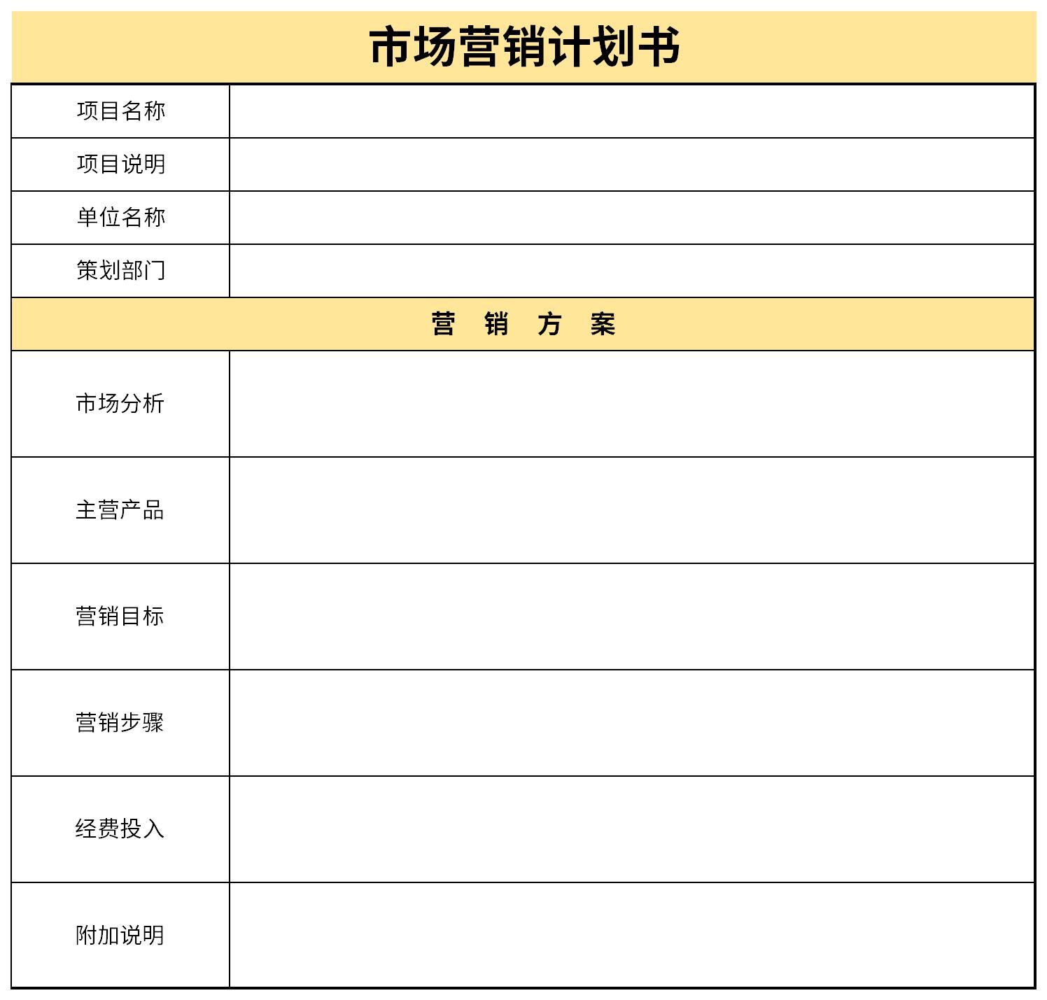 市场营销计划书截图