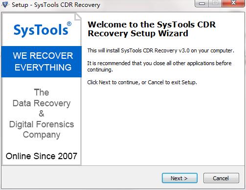 SysTools CDR Recovery截图