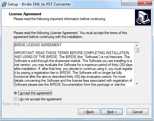 BIRDIE EML to PST Converter截图