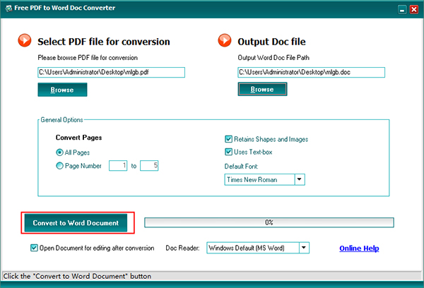 PDF to Word Doc Converter截图