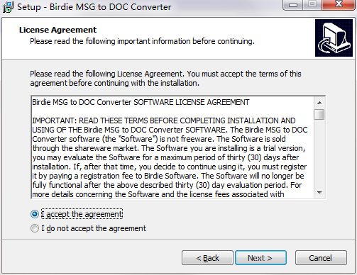 Birdie MSG to DOC Converter截图