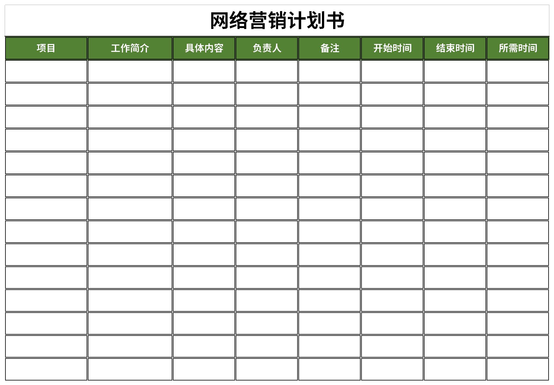 网络营销计划书截图