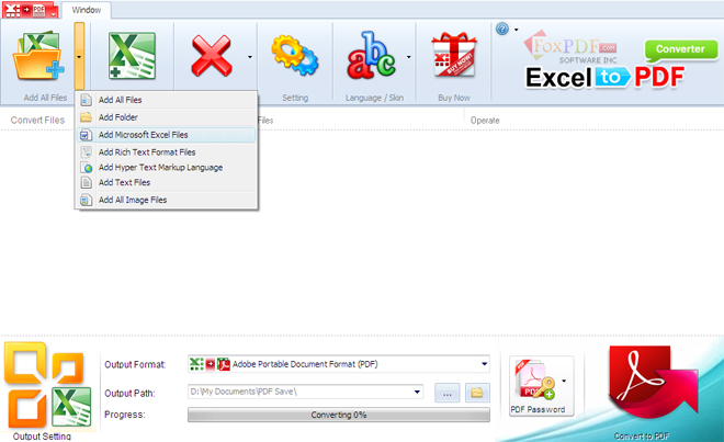 FoxPDF Excel to PDF Converter截图