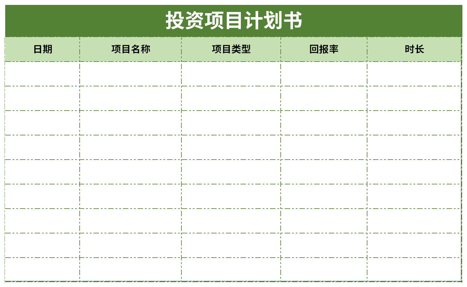 投资项目计划书截图