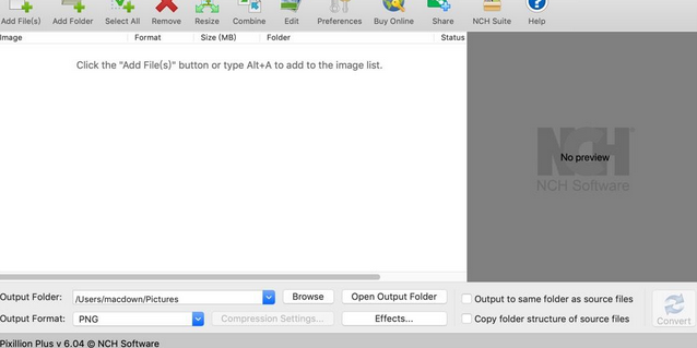 Pixillion图像转换器Mac截图