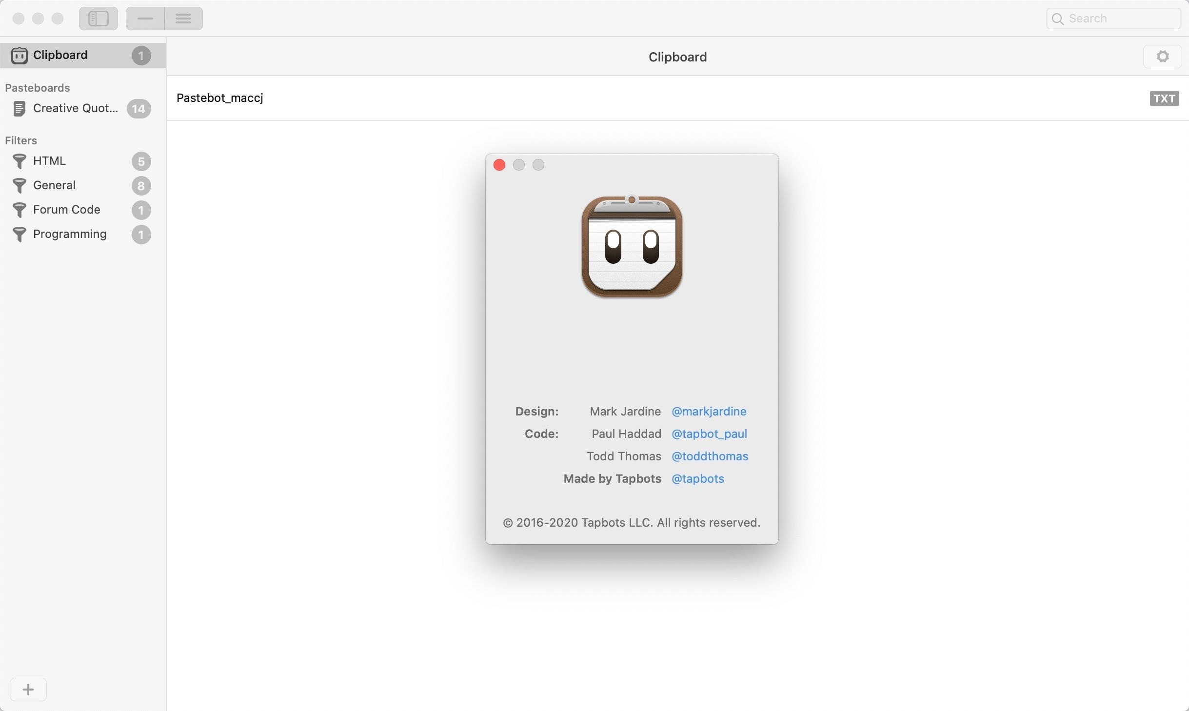 Pastebot for mac截图