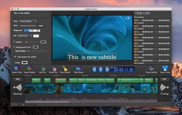 字幕编辑器Mac截图