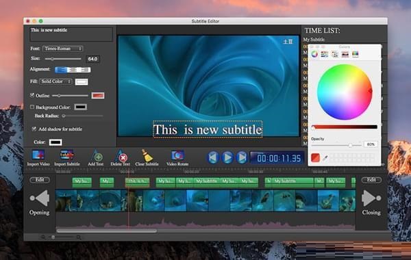 字幕编辑器Mac截图