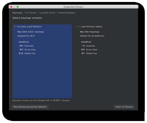 PyCharm CE for mac截图