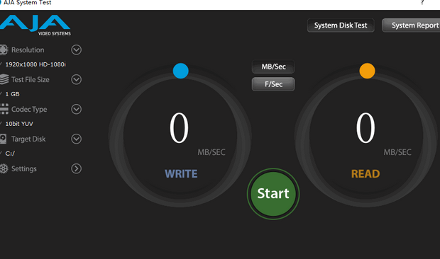 AJA System Test Mac截图