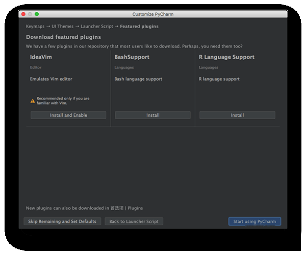 PyCharm CE for mac截图