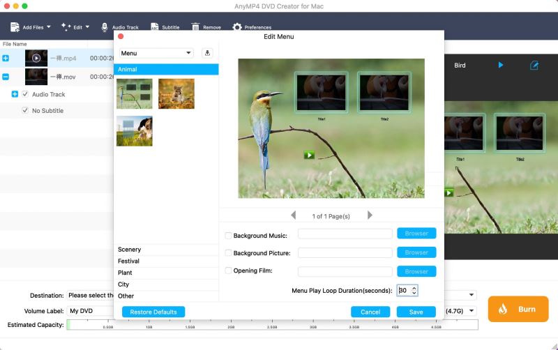 AnyMP4 DVD Creator Mac截图