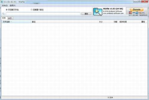 WizFile文件搜索工具截图