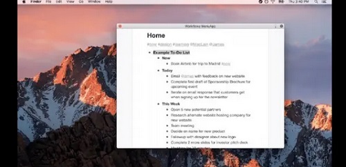 WorkFlowy Mac截图
