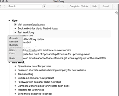 WorkFlowy Mac截图