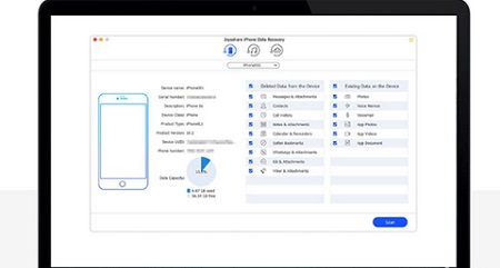 Joyoshare iPhone Data Recovery Mac截图