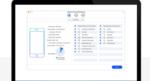 Joyoshare iPhone Data Recovery Mac截图