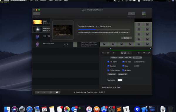 Movie Thumbnails Maker MAC截图