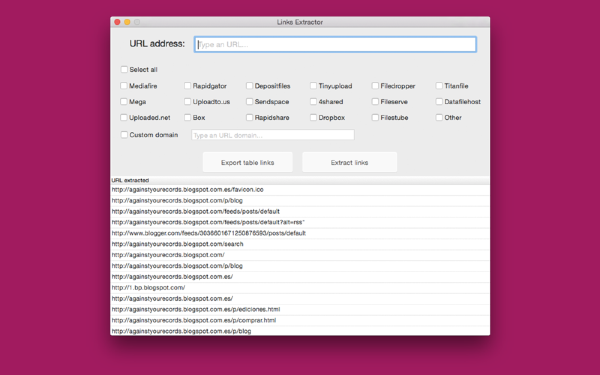 Links Extractor Mac截图