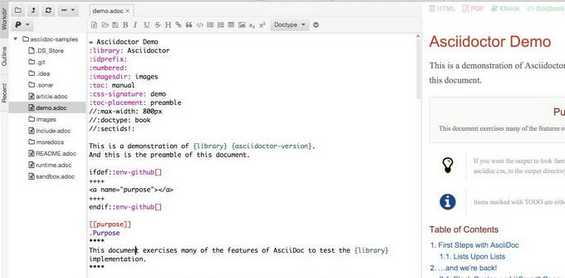 AsciiDocFX Mac截图