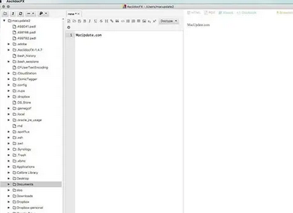 AsciiDocFX Mac截图