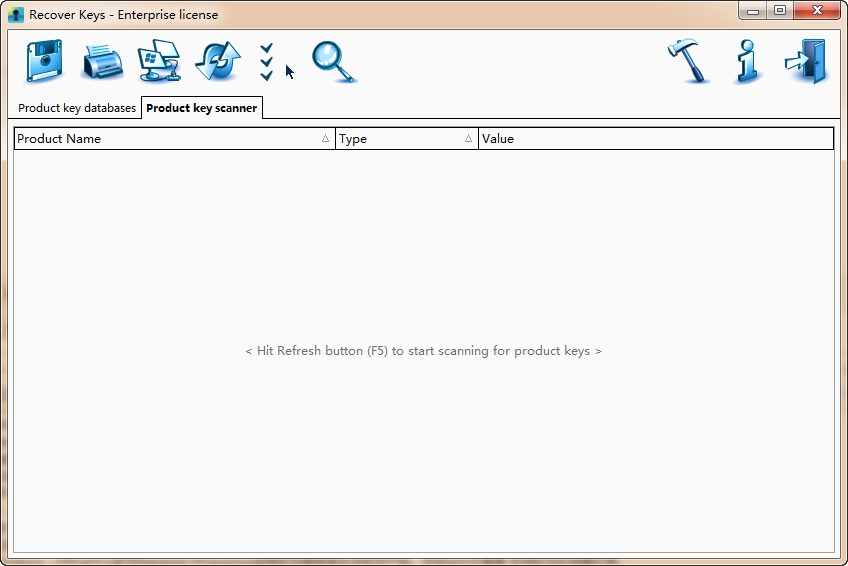 产品密钥恢复工具Recover Keys截图