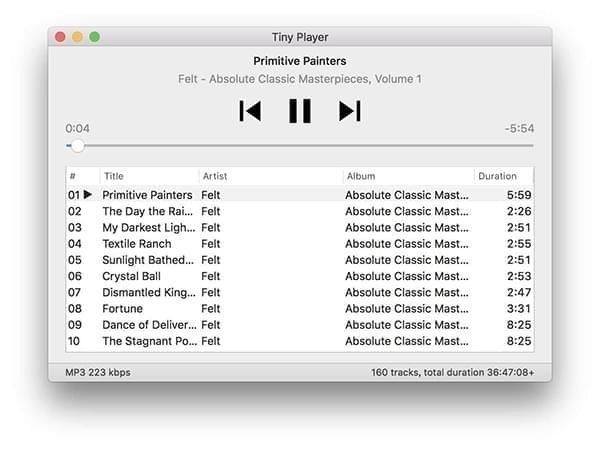 Tiny Player Mac截图