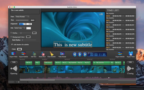 Subtitle Edit Pro for mac截图