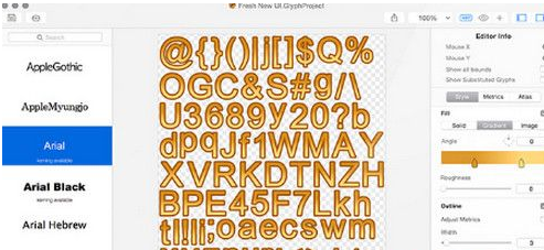 Glyph Designer Mac截图