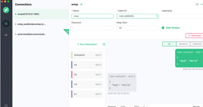 MQTTX Mac截图